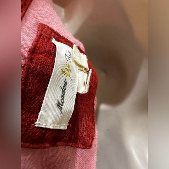 Meadow Rue Anthropologie Mina Colour Block Ruffle Top, Pink-***READ*** - Picture 5 of 9